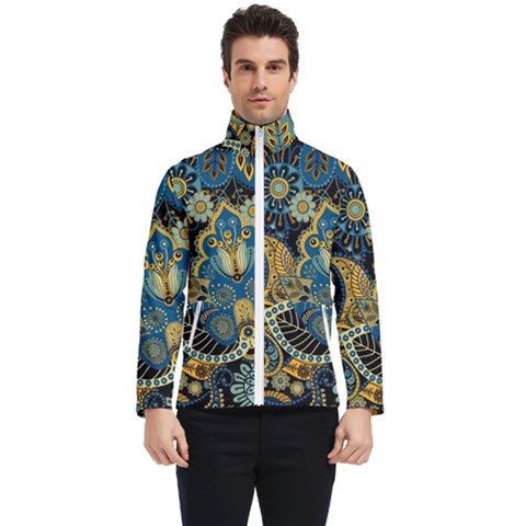 Retro Ethnic Background Pattern Vector Men s Bomber Jacket by Amaryn4rt