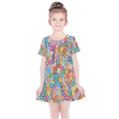 Sakura-cherry-blossom-floral Kids  Simple Cotton Dress by Amaryn4rt