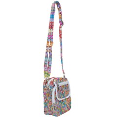 Retro Ethnic Background Pattern Vector Shoulder Strap Belt Bag by Amaryn4rt