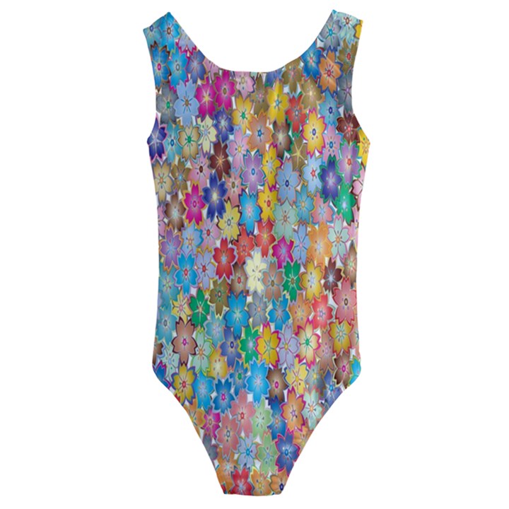 Sakura-cherry-blossom-floral Kids  Cut-Out Back One Piece Swimsuit