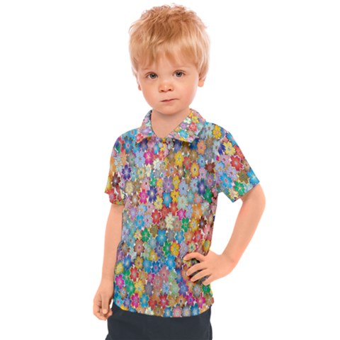 Retro Ethnic Background Pattern Vector Kids  Polo T-shirt by Amaryn4rt