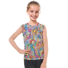 Sakura-cherry-blossom-floral Kids  Mesh Tank Top by Amaryn4rt