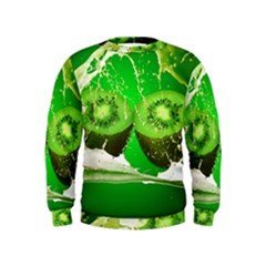 Kiwi Fruit Vitamins Healthy Cut Kids  Sweatshirt by Amaryn4rt