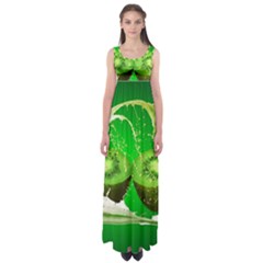 Kiwi Fruit Vitamins Healthy Cut Empire Waist Maxi Dress by Amaryn4rt