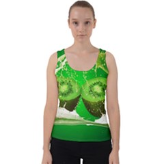 Kiwi Fruit Vitamins Healthy Cut Velvet Tank Top by Amaryn4rt