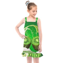 Kiwi Fruit Vitamins Healthy Cut Kids  Overall Dress by Amaryn4rt