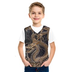 Dragon Pentagram Kids  Basketball Tank Top by Amaryn4rt