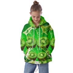 Kiwi Fruit Vitamins Healthy Cut Kids  Oversized Hoodie by Amaryn4rt