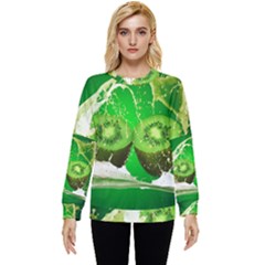 Kiwi Fruit Vitamins Healthy Cut Hidden Pocket Sweatshirt by Amaryn4rt