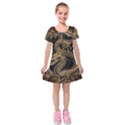 Dragon Pentagram Kids  Short Sleeve Velvet Dress View1