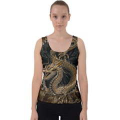 Dragon Pentagram Velvet Tank Top by Amaryn4rt