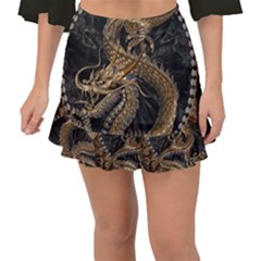 Dragon Pentagram Fishtail Mini Chiffon Skirt by Amaryn4rt