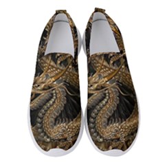 Dragon Pentagram Women s Slip On Sneakers by Amaryn4rt