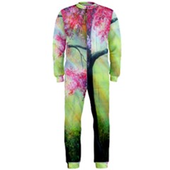 Forests Stunning Glimmer Paintings Sunlight Blooms Plants Love Seasons Traditional Art Flowers Sunsh Onepiece Jumpsuit (men) by Amaryn4rt