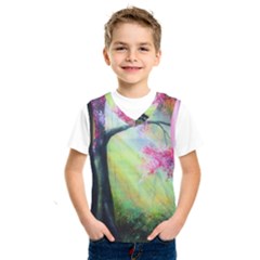 Forests Stunning Glimmer Paintings Sunlight Blooms Plants Love Seasons Traditional Art Flowers Sunsh Kids  Basketball Tank Top by Amaryn4rt