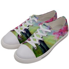 Forests Stunning Glimmer Paintings Sunlight Blooms Plants Love Seasons Traditional Art Flowers Sunsh Men s Low Top Canvas Sneakers by Amaryn4rt