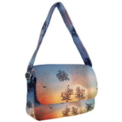 Hardest-frost-winter-cold-frozen Courier Bag by Amaryn4rt