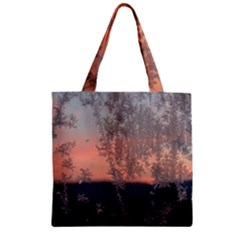 Hardest-frost-winter-cold-frozen Zipper Grocery Tote Bag by Amaryn4rt