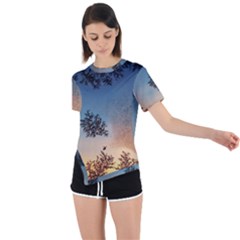 Hardest-frost-winter-cold-frozen Asymmetrical Short Sleeve Sports T-shirt by Amaryn4rt