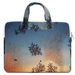 Hardest-frost-winter-cold-frozen Macbook Pro 13  Double Pocket Laptop Bag by Amaryn4rt