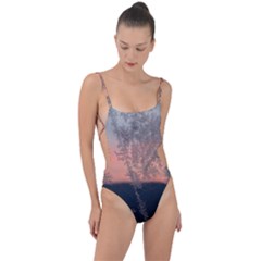 Hardest-frost-winter-cold-frozen Tie Strap One Piece Swimsuit by Amaryn4rt