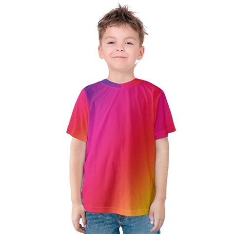 Rainbow Colors Kids  Cotton T-shirt by Amaryn4rt