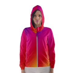 Rainbow Colors Women s Hooded Windbreaker by Amaryn4rt