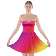 Rainbow Colors Strapless Bra Top Dress by Amaryn4rt