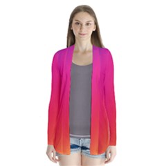 Rainbow Colors Drape Collar Cardigan by Amaryn4rt