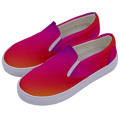 Rainbow Colors Kids  Canvas Slip Ons by Amaryn4rt