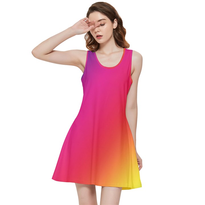 Rainbow Colors Inside Out Racerback Dress