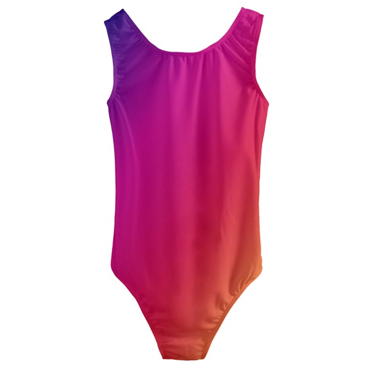 Rainbow Colors Kids  Cut-Out Back One Piece Swimsuit