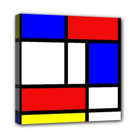 Mondrian-red-blue-yellow Mini Canvas 8  X 8  (stretched) by Amaryn4rt