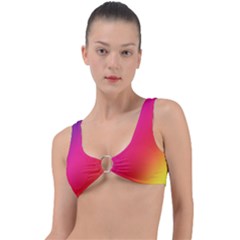 Rainbow Colors Ring Detail Bikini Top by Amaryn4rt