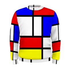 Mondrian-red-blue-yellow Men s Sweatshirt