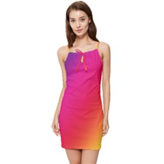 Rainbow Colors Summer Tie Front Dress by Amaryn4rt