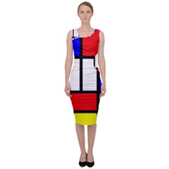 Mondrian-red-blue-yellow Sleeveless Pencil Dress by Amaryn4rt