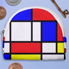 Mondrian-red-blue-yellow Horseshoe Style Canvas Pouch by Amaryn4rt