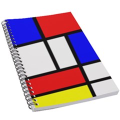 Mondrian-red-blue-yellow 5 5  X 8 5  Notebook by Amaryn4rt