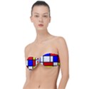 Mondrian-red-blue-yellow Classic Bandeau Bikini Top  View1