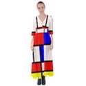 Mondrian-red-blue-yellow Button Up Maxi Dress View1