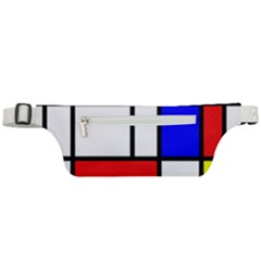 Mondrian-red-blue-yellow Active Waist Bag by Amaryn4rt