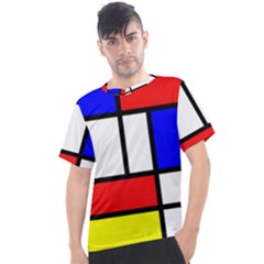 Mondrian-red-blue-yellow Men s Sport Top by Amaryn4rt