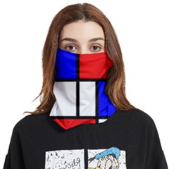 Mondrian-red-blue-yellow Face Covering Bandana (two Sides) by Amaryn4rt