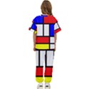 Mondrian-red-blue-yellow Kids  T-Shirt and Pants Sports Set View4