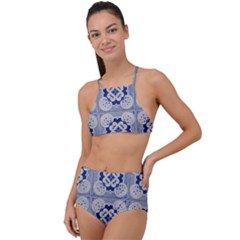 Ceramic-portugal-tiles-wall Halter Tankini Set by Amaryn4rt