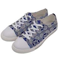 Ceramic-portugal-tiles-wall Men s Low Top Canvas Sneakers by Amaryn4rt