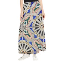 Ceramic-portugal-tiles-wall- Maxi Chiffon Skirt by Amaryn4rt