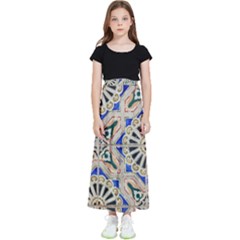 Ceramic-portugal-tiles-wall- Kids  Flared Maxi Skirt by Amaryn4rt