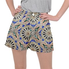 Ceramic-portugal-tiles-wall- Women s Ripstop Shorts by Amaryn4rt